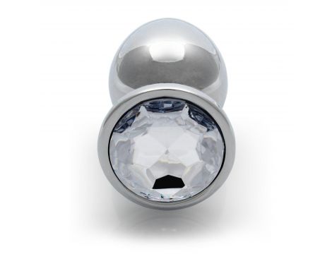 Duży aluminiowy korek analny z klejnotem Ouch! 8 cm - 4