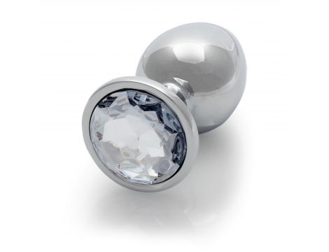 Duży aluminiowy korek analny z klejnotem Ouch! 8 cm - 9