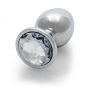 Duży aluminiowy korek analny z klejnotem Ouch! 8 cm - 10