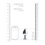 Duży aluminiowy korek analny z klejnotem Ouch! 8 cm - 8