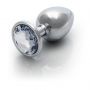 Duży aluminiowy korek analny z klejnotem Ouch! 8 cm - 9