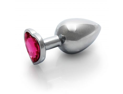 Aluminiowy korek analny Heart Gem Ouch średni 7 cm - 3