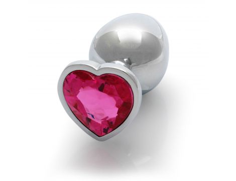 Aluminiowy korek analny Heart Gem Ouch średni 7 cm - 6