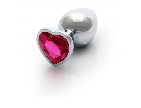 Aluminiowy korek analny Heart Gem Ouch średni 7 cm - 7