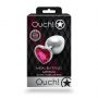 Aluminiowy korek analny Heart Gem Ouch średni 7 cm - 5