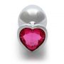 Aluminiowy korek analny Heart Gem Ouch średni 7 cm - 2