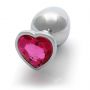 Aluminiowy korek analny Heart Gem Ouch średni 7 cm - 7