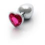 Aluminiowy korek analny Heart Gem Ouch średni 7 cm - 8