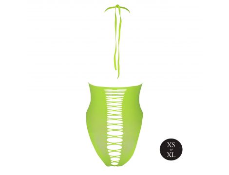 Body z wysokim krojem Ouch neonowa zieleń XS XL - 4