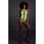 Body z wysokim krojem Ouch neonowa zieleń XS XL - 7
