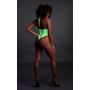 Body z wysokim krojem Ouch neonowa zieleń XS XL - 4