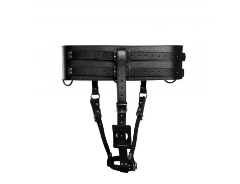 Belt with Vibrator Holder - Black - 6