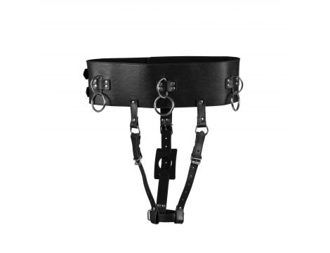 Belt with Vibrator Holder - Black - 9