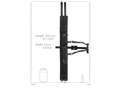Belt with Vibrator Holder - Black - 10