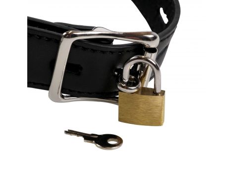Open Mouth Gag Head Harness with Plug Stopper - Black - 6