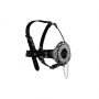 Open Mouth Gag Head Harness with Plug Stopper - Black - 13