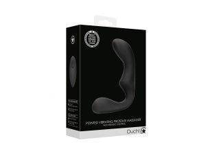 Pointed Vibrating Prostate Massager with Remote Control - Black