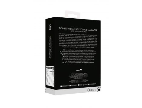 Pointed Vibrating Prostate Massager with Remote Control - Black - 2