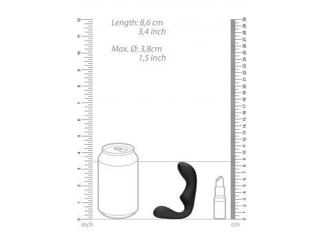 Pointed Vibrating Prostate Massager with Remote Control - Black - 3