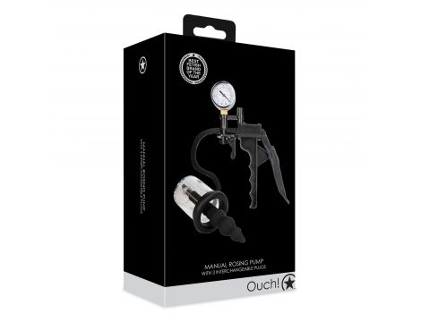 Manualna pompka do różyczki Ouch czarna - 2