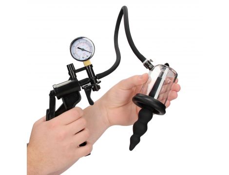 Manualna pompka do różyczki Ouch czarna - 11