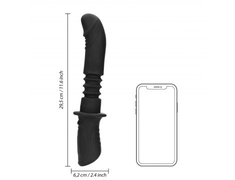 Maszyna do seksu Ouch! czarna z ruchem posuwistym USB - 12