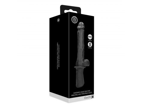 Maszyna do seksu Ouch silikonowa wibrująca pchająca czarna USB - 3