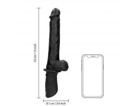 Maszyna do seksu Ouch silikonowa wibrująca pchająca czarna USB - 6