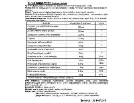 Kapsułki afrodyzjak Pharmquests Blue Superstar - 3