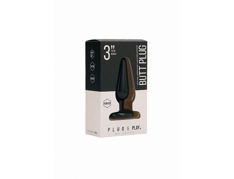 Butt Plug - Basic - 3 Inch - Black