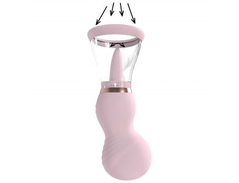 Pompka ładowalna na piersi i srom Sensual Pumped różowa - 2