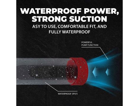 Pompka do penisa elektryczna Pumped MegaLift czerwona 20 cm - 2