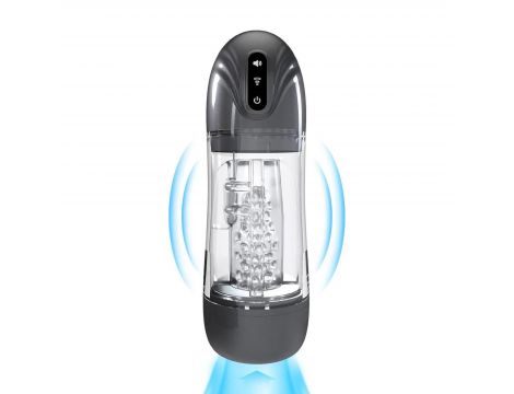 Masturbator ssąco wibracyjny Pumped SonicPull grafitowy 25 cm - 2