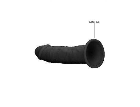 Silicone Dildo Without Balls - 15,3 cm - Black - 4