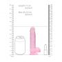 Realistyczne dildo z jądrami RealRock Crystal Clear 17 cm - 7