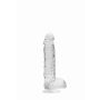 Dildo realistyczne z jądrami transparentne RealRock 17 cm - 4