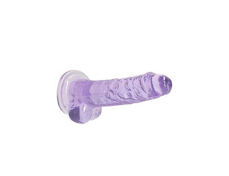 Dildo realistyczne RealRock z jądrami fioletowe 18 cm - 5