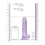 Dildo realistyczne RealRock z jądrami fioletowe 18 cm - 4
