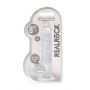 Dildo realistyczne z jądrami RealRock Crystal Clear transparentne 21 cm - 2