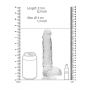 Dildo realistyczne z jądrami RealRock Crystal Clear transparentne 21 cm - 4