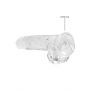 Dildo realistyczne z jądrami RealRock Crystal Clear transparentne 21 cm - 5