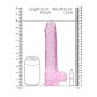 Realistyczne dildo z jądrami RealRock różowe 23 cm - 3