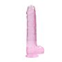 Realistyczne dildo z jądrami RealRock różowe 23 cm - 7