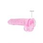 Realistyczne dildo z jądrami RealRock różowe 23 cm - 4