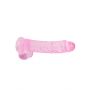 Realistyczne dildo z jądrami RealRock różowe 23 cm - 8