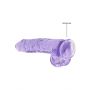 Dildo realistyczne RealRock z jądrami fioletowe 23 cm - 6
