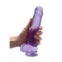 Dildo realistyczne RealRock z jądrami fioletowe 23 cm - 7