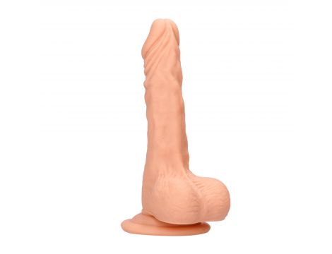 Dildo realistyczne z jądrami RealRock TPE 19 cm - 4