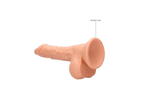 Dildo realistyczne z jądrami RealRock TPE 19 cm - 9