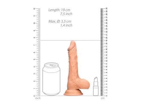 Dildo realistyczne z jądrami RealRock TPE 19 cm - 8